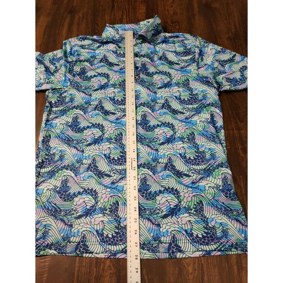 Construct Con.struct Polo Golf Shirt Men's Medium M Dragons print Performance - Picture 5 of 7